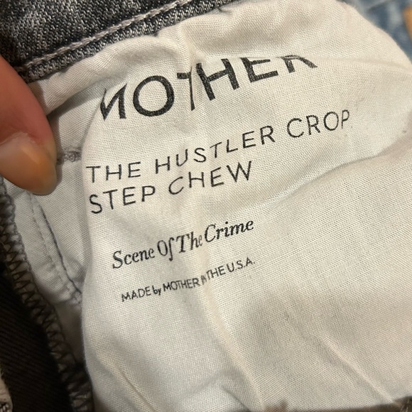 MOTHER The Insider Crop Step Chew Jeans in Scene Of The Crime sz 25 (I think) - Picture 2 of 6
